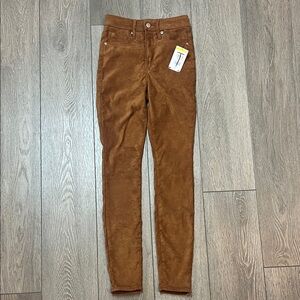 NWOT good American Brown faux suede GW100T Skinny Pants size 0 / 25